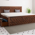 Malawi Sheesham Rosewood Wooden King Size Bed - rear_view
