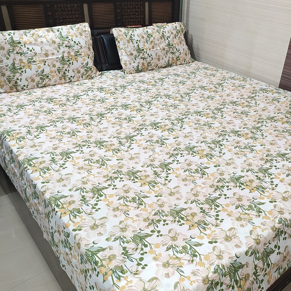 Cotton Multi-coloured  Double Bed sheet