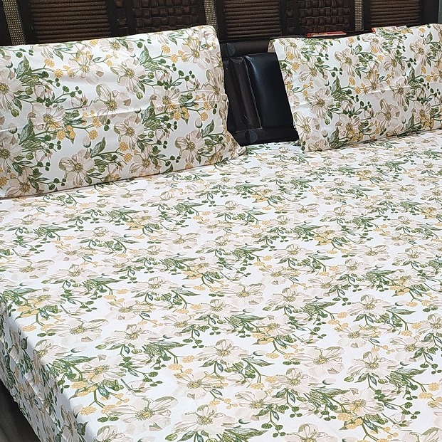 Cotton Multi-coloured  Double Bed sheet