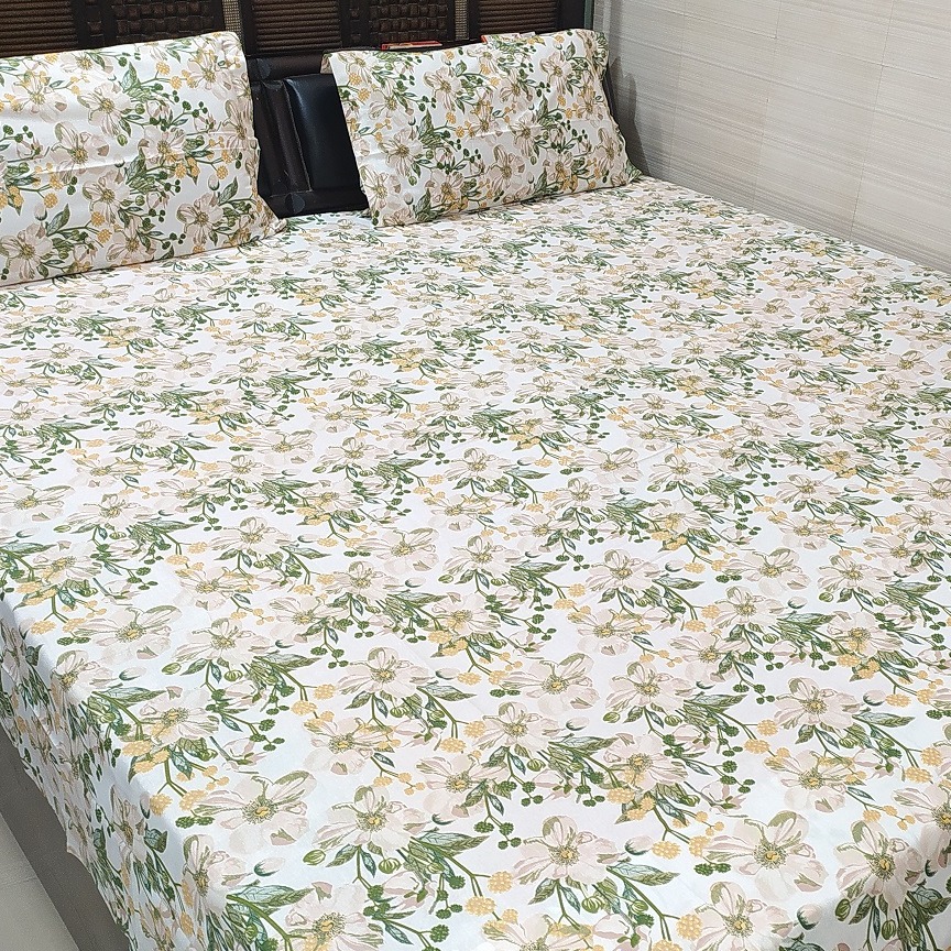 Cotton Multi-coloured  Double Bed sheet