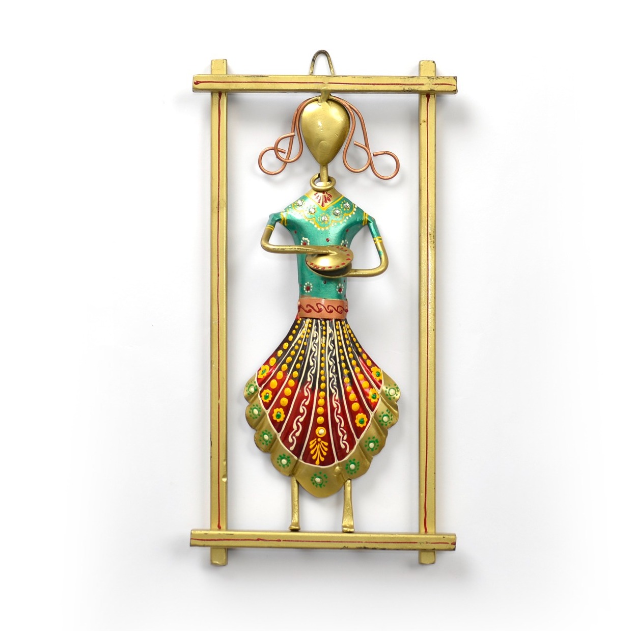 Metal Rajasthani Musicians Item showpiece ( Set of 3 ) - bottom_view