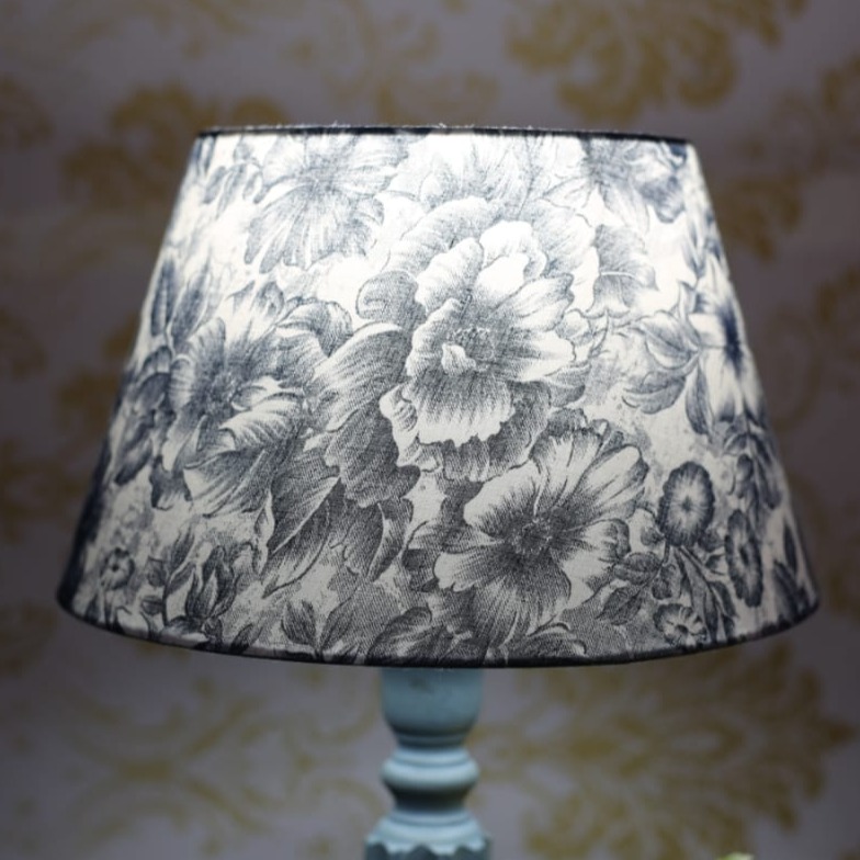 Blue Flower Printed Lampshade