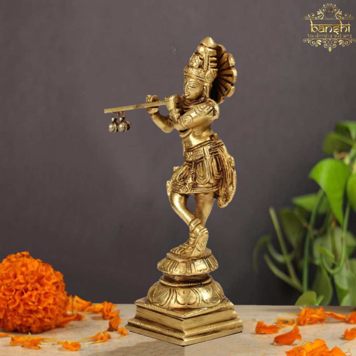 Lord Krishna Brass Idol