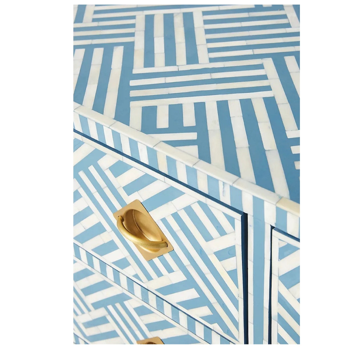 Bone Inlay Chest of 3 Drawers - top_view