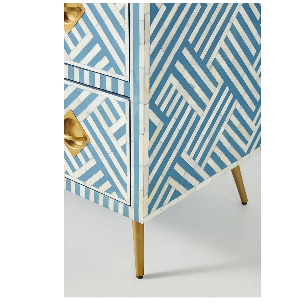 Bone Inlay Chest of 3 Drawers - rear_view