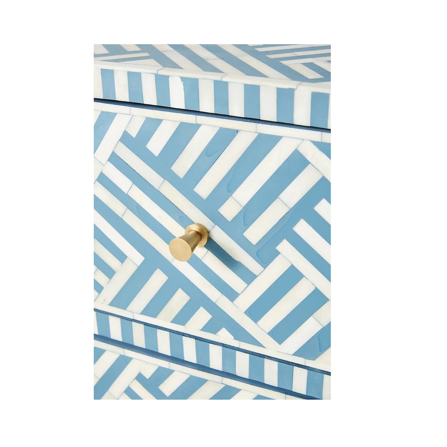 Bone Inlay Chest of 3 Drawers - left_view