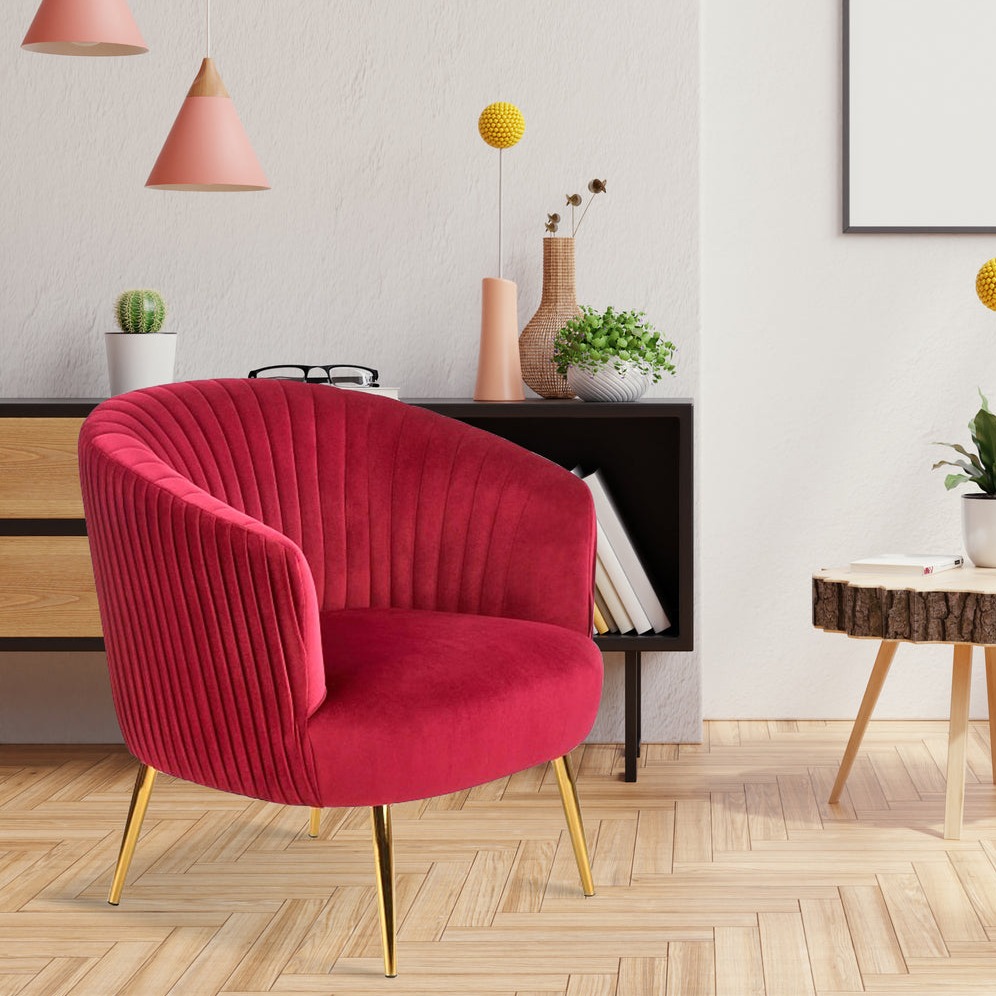 Designer Lounge Chair In Velvet
