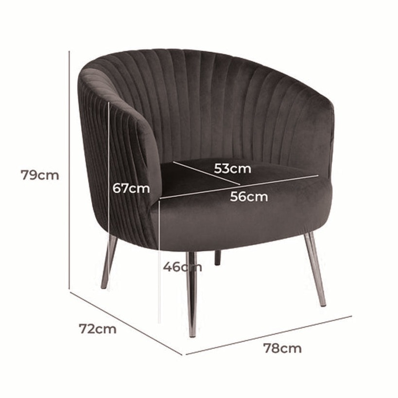 Designer Lounge Chair In Velvet