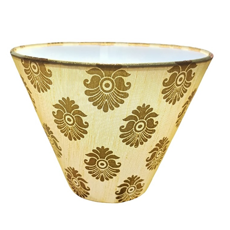 Golden Big Butti Printed Cone Shade