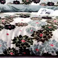Carnation Queen Size Bedsheet with Pillow Covers & Comforter - top_view