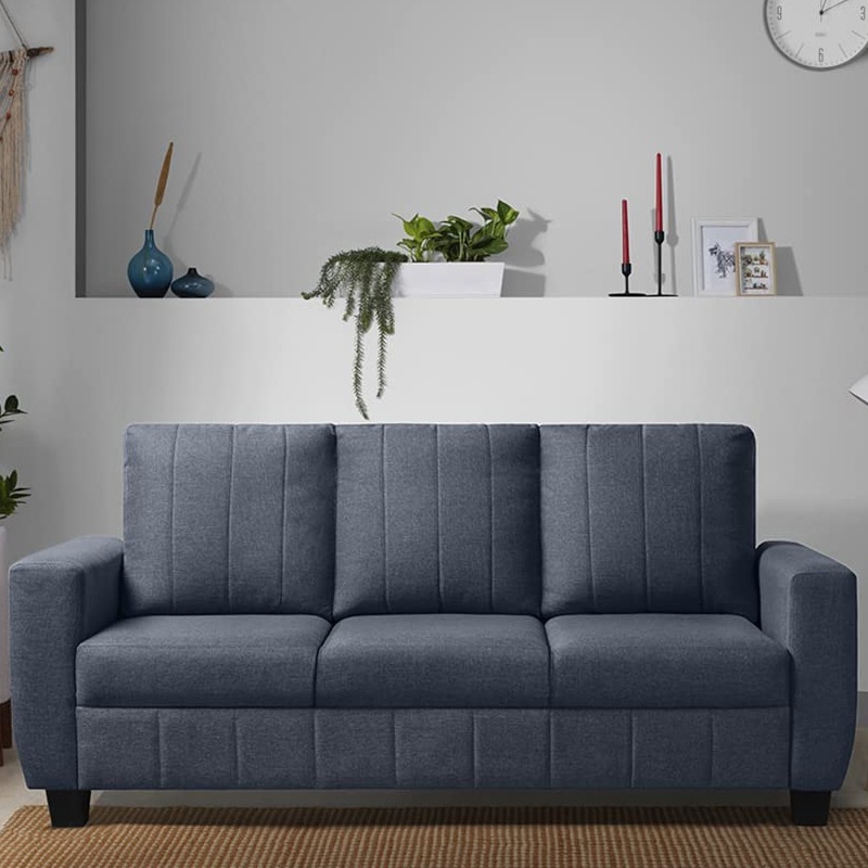 Antalya 3 Seater Sofa Set  In Ocean Blue Colour