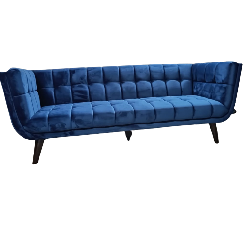 Hugo Blue Contemporary Sofa - front_view