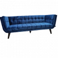 Hugo Blue Contemporary Sofa - front_view