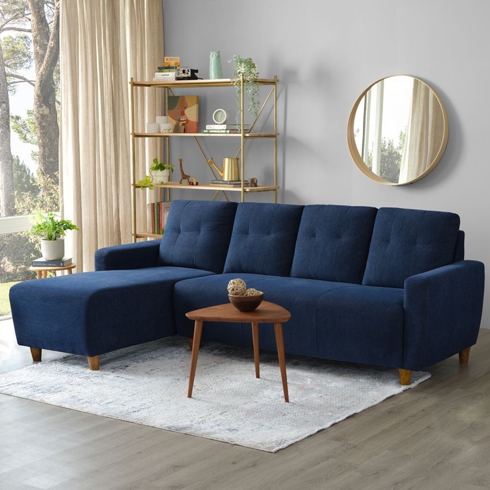 Athens Sofa with Lounger In Alice Blue Color