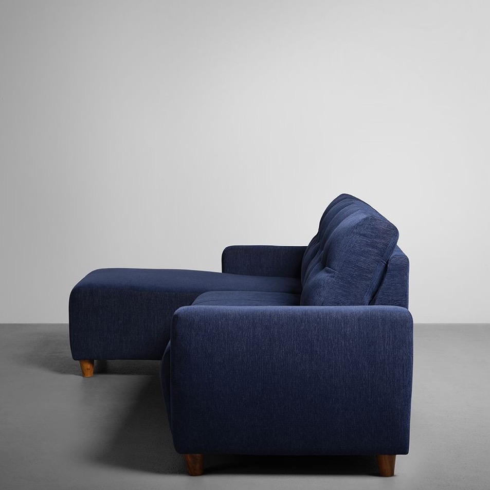Athens Sofa with Lounger In Alice Blue Color