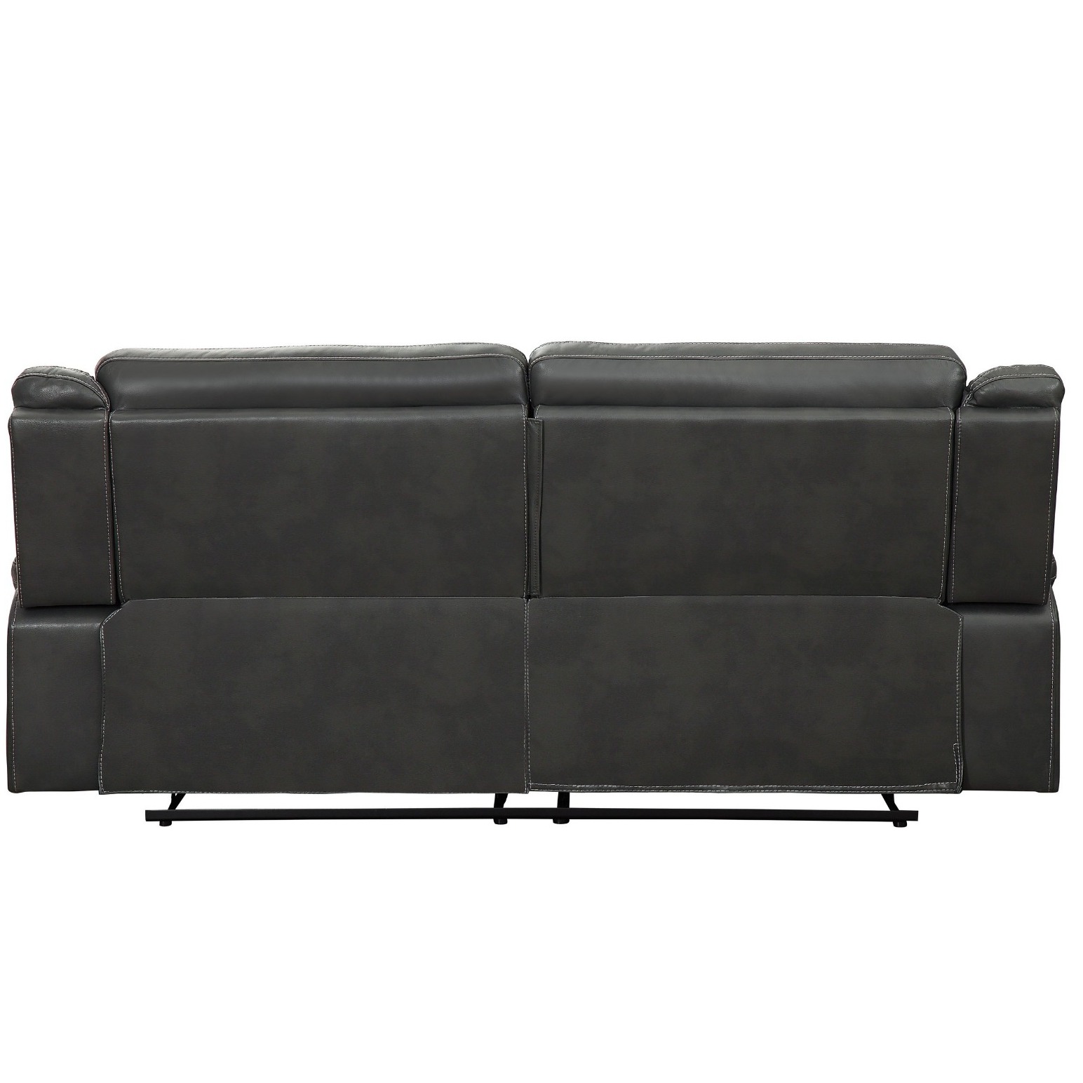 Luxurious Leather 2 Seater Recliner Sofa In Grey