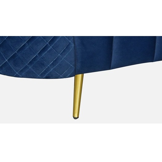 Yolo Velvet LHS Sectional Sofa in Royal Blue Colour