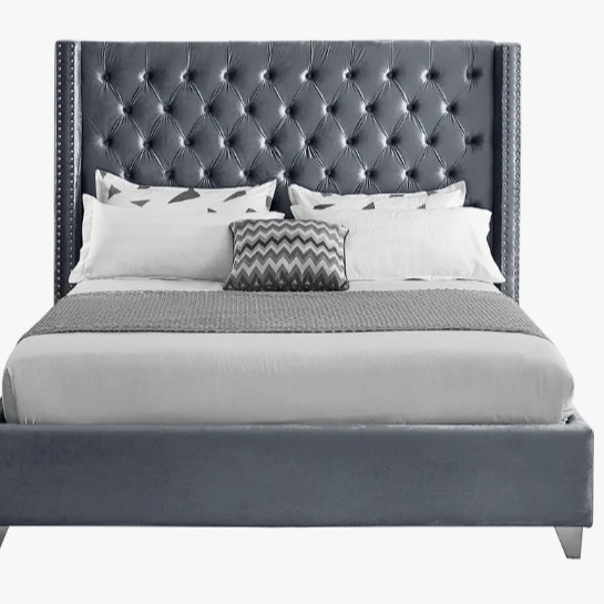 Modern | Contemporary Velvet Upholstered Bed
