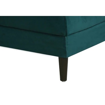 Hugo Velvet LHS Sectional Sofa In Teal Blue Colour - rear_view