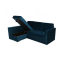 Fujairah Pull Out Sofa Cum Bed In Teal Blue Color - right_view