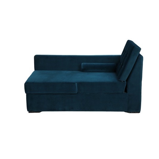 Fujairah Pull Out Sofa Cum Bed In Teal Blue Color - bottom_view