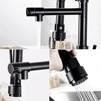 Vermeer Sink Mixer with Connecting Hoses In Spring Style