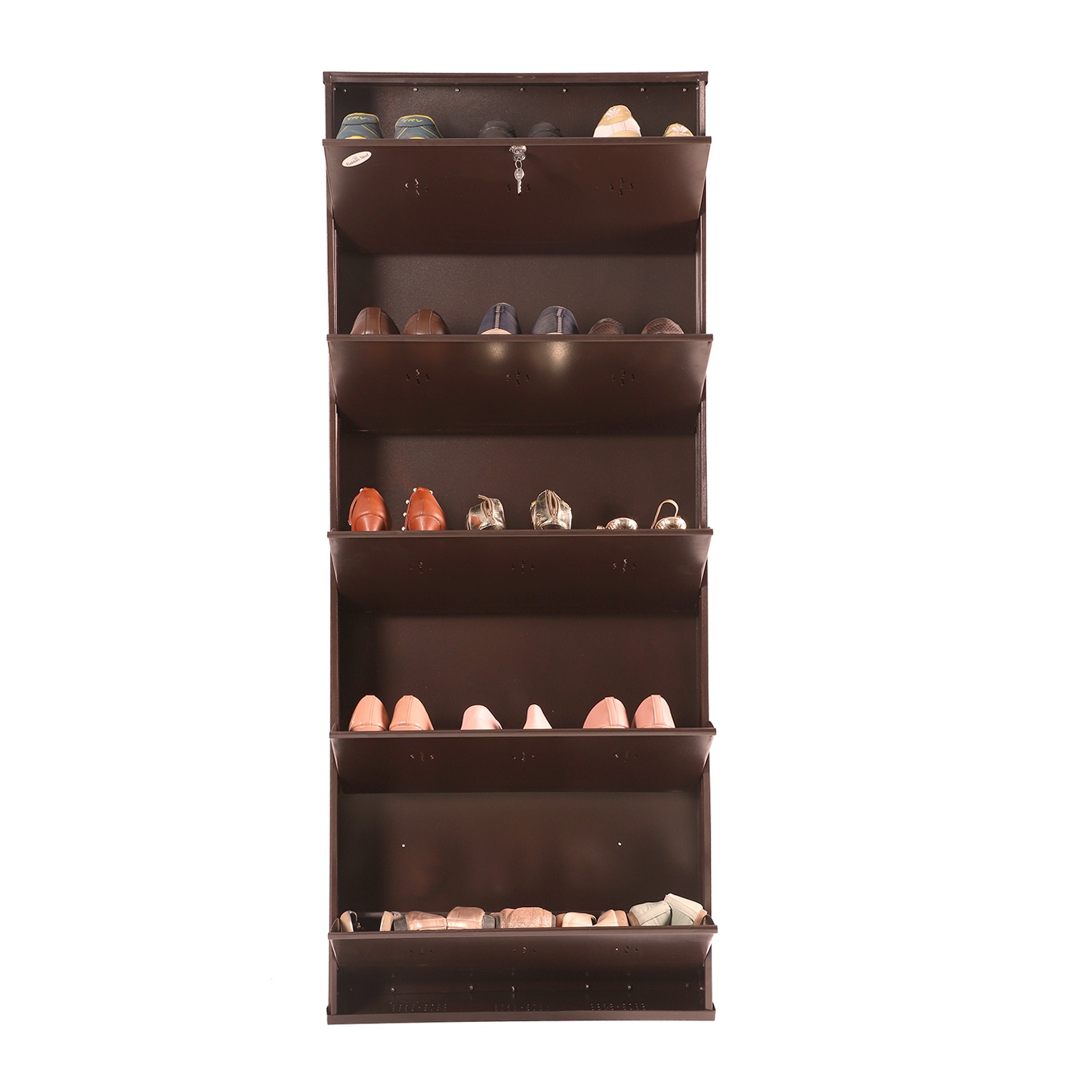 Barcelona Metallic Shoe Rack In 5 Tier