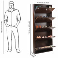 Barcelona Metallic Shoe Rack In 5 Tier - rear_view