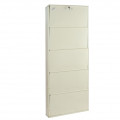 Bruges Wall Mounted Metallic Shoe Rack In White - front_view