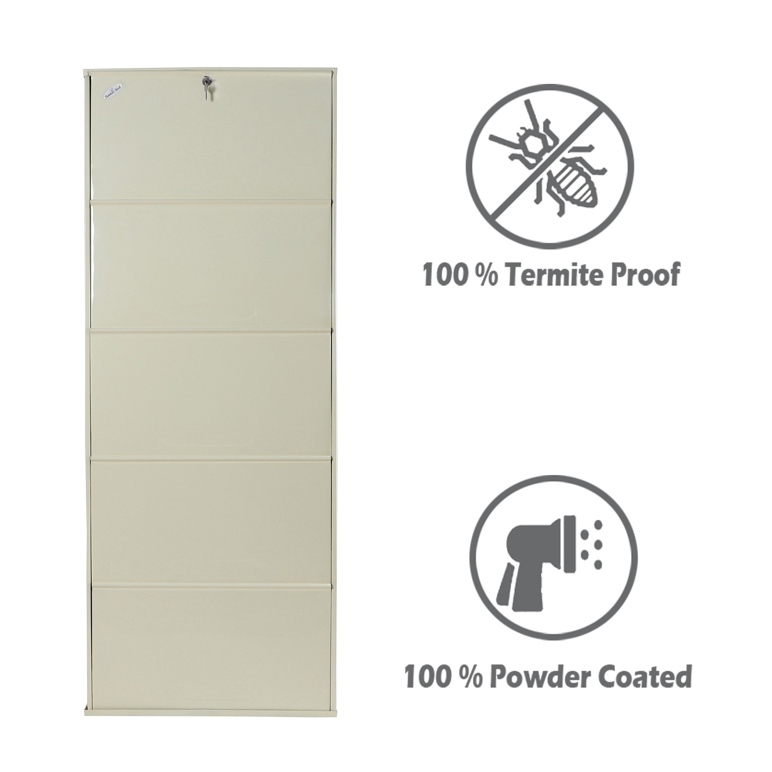 Bruges Wall Mounted Metallic Shoe Rack In White