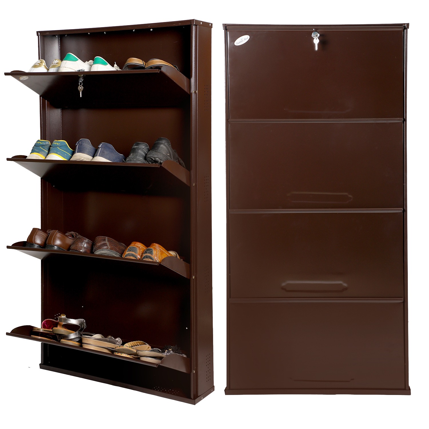 Bruges Wall Mounted Metallic Shoe Rack