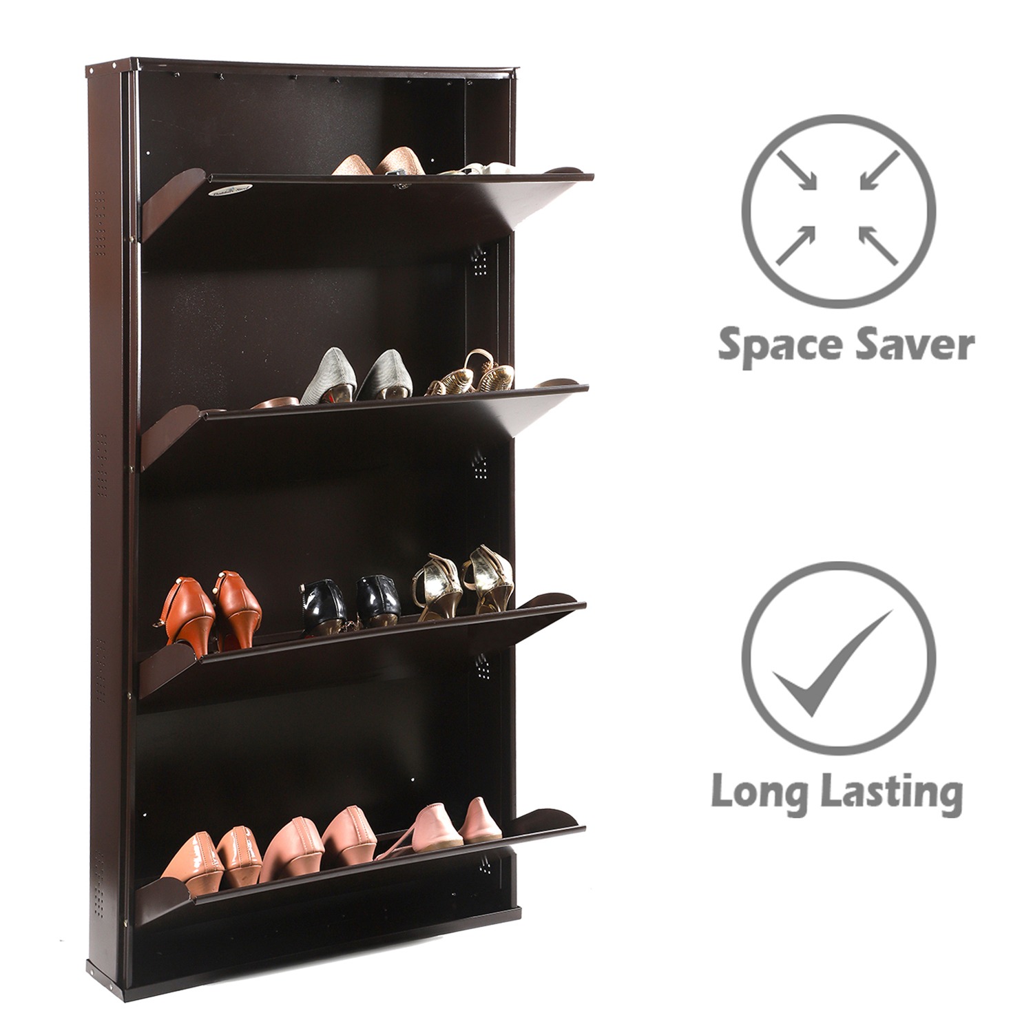 Bruges Wall Mounted Metallic Shoe Rack