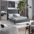 Modern | Contemporary Velvet Upholstered Bed - photo