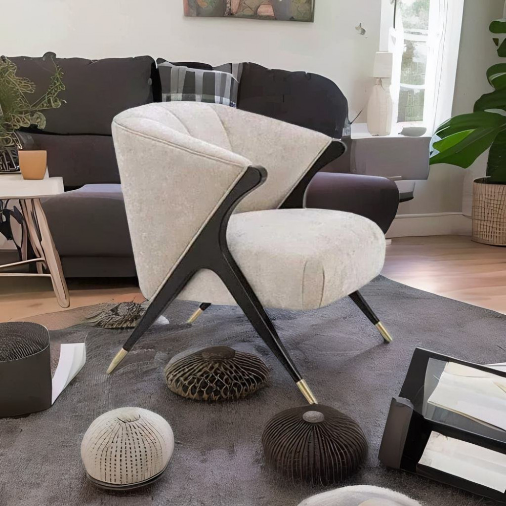 Clint Emma Velvet Arm Chair - photo
