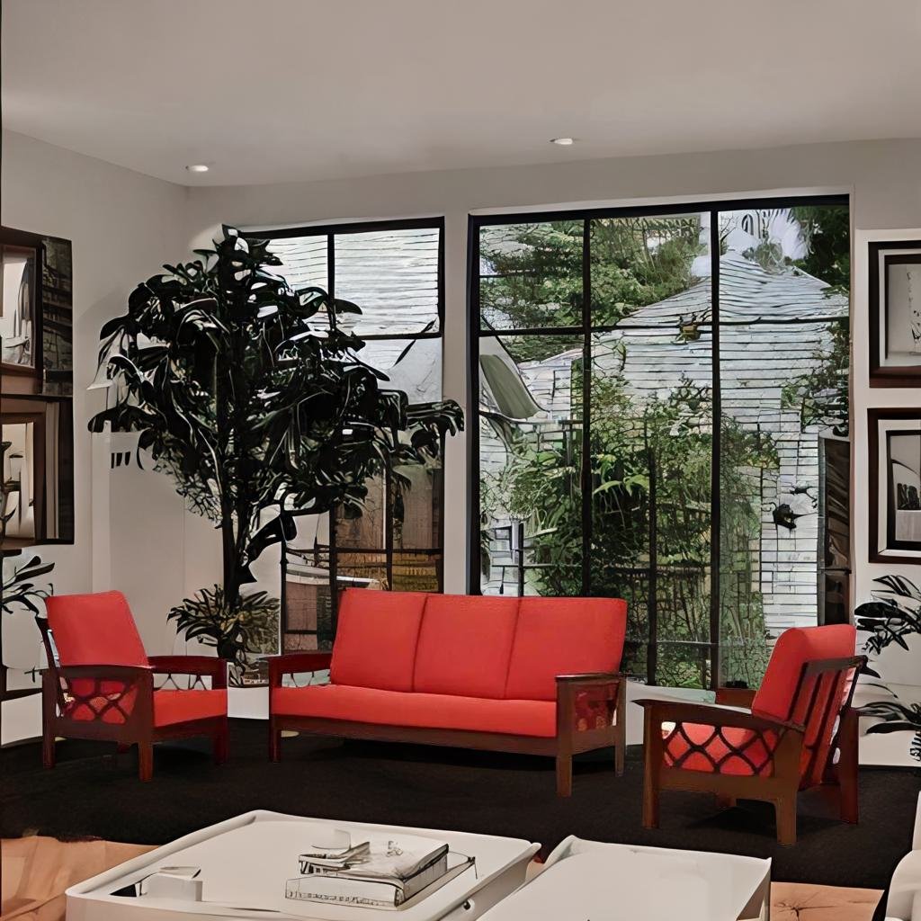 Ruwais Marvel Wooden Sofa Set
