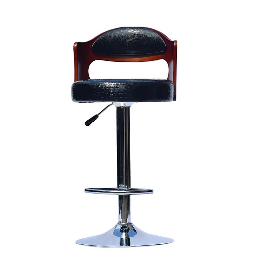 Tawang Leatherette Bar Stool In Black & Brown Colour - photo