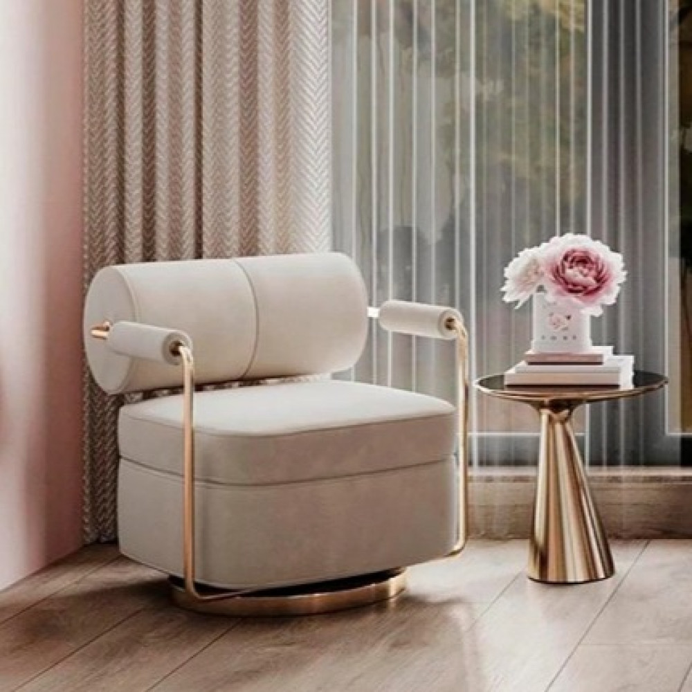 Flannel Single Sofa Creative Design Living Room Lounge Chair - photo