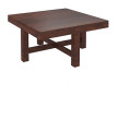 Solid Wood Square Modern Coffee Table - top_view