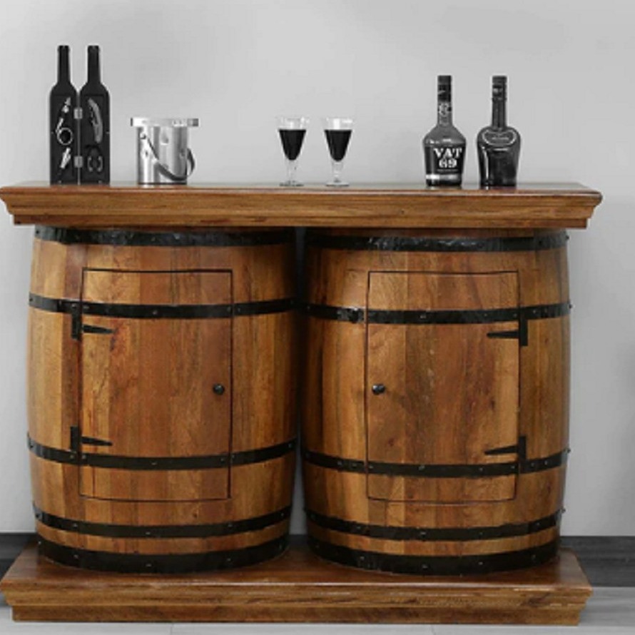 Lisa Pure Sheesham Solid Wood Bar Cabinet