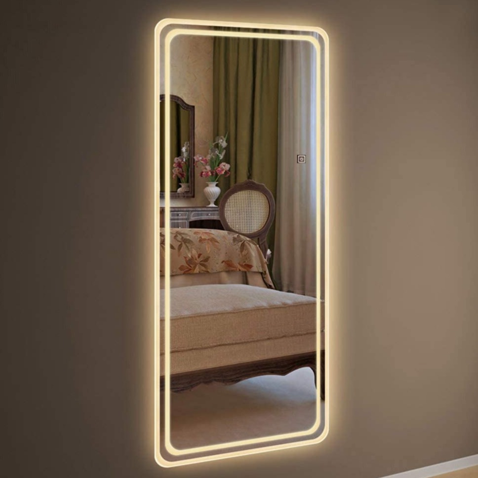 Modern Led Wall Mount Glass Mirror With LED Lights