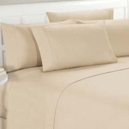 Beige Double Bedsheet With Two Pillow Covers (100x108 Inches)