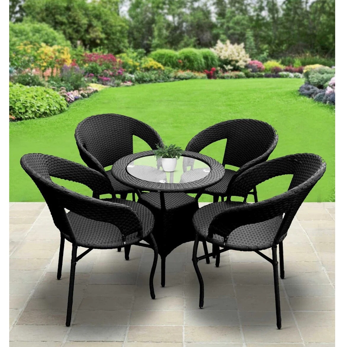 Sapa Outdoor Patio Seating (set of 4 chairs and 1 table)