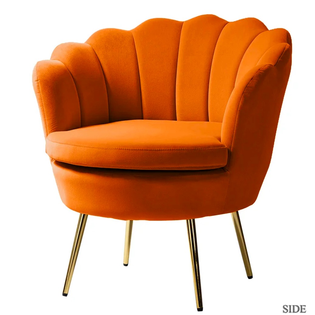 Aviana Accent chair(Orange Color) - front_view