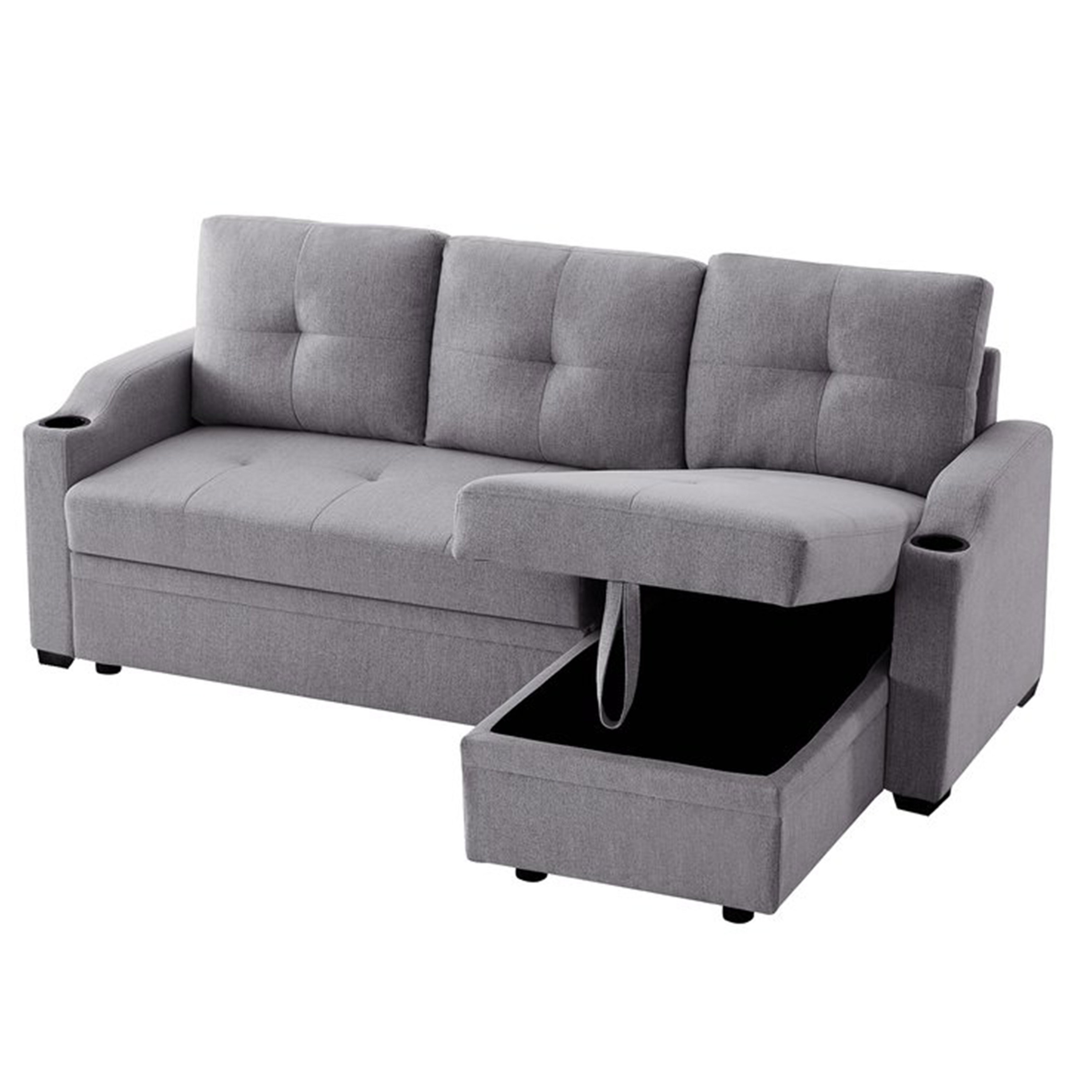 Argo L shape Sofa Cum Bed with Storage (LHS)