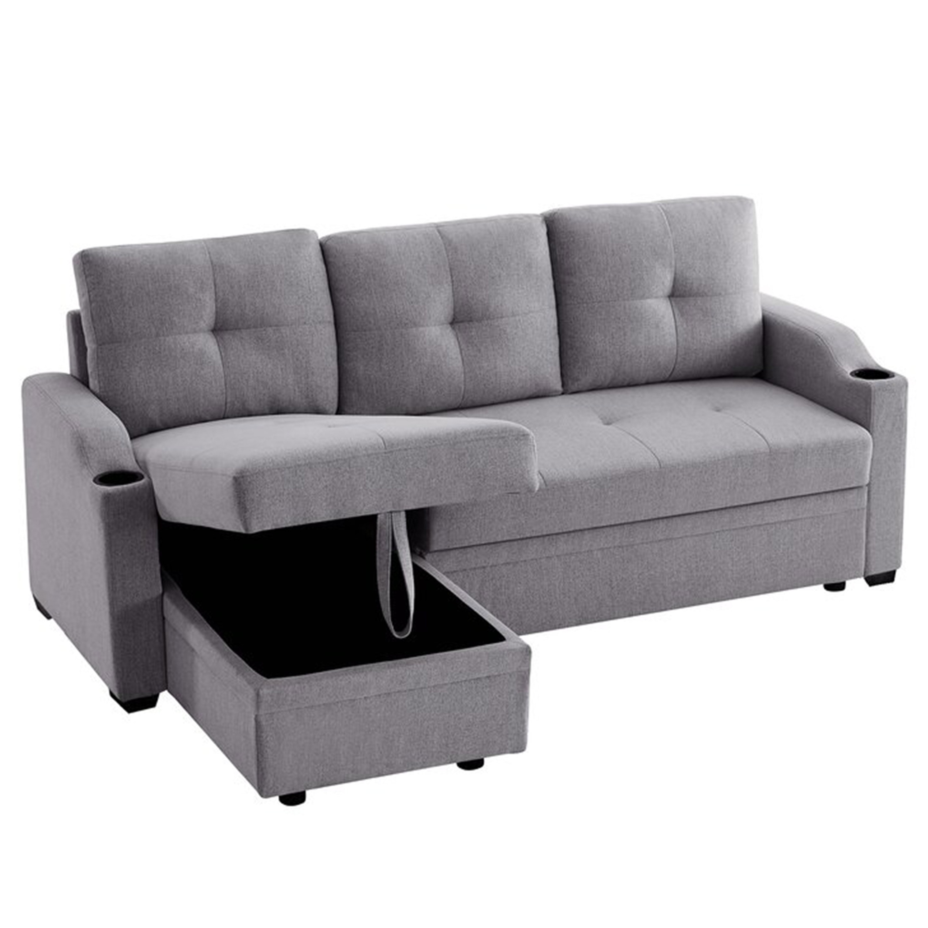 Argo L Shape Sofa Cum Bed with Storage (RHS)
