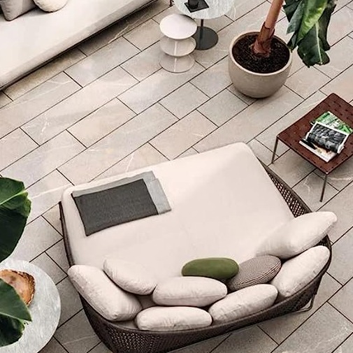Sapa Brown Sofa Set With beige Cushions