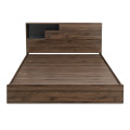 Exquisite King Bed With Headboard Storage (Wenge) - front_view