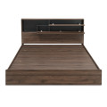 Exquisite King Bed With Headboard Storage (Wenge) - rear_view