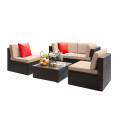 Loch Patio 4 Pieces Outdoor Sectional Sofa - front_view