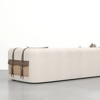 Chintz Conventional 3 seater Sofa Cum Bed In Suede